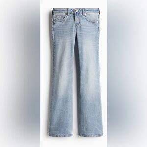 H&M Light Blue Low rise flared/bootcut Women's Jeans -stitched for better fit